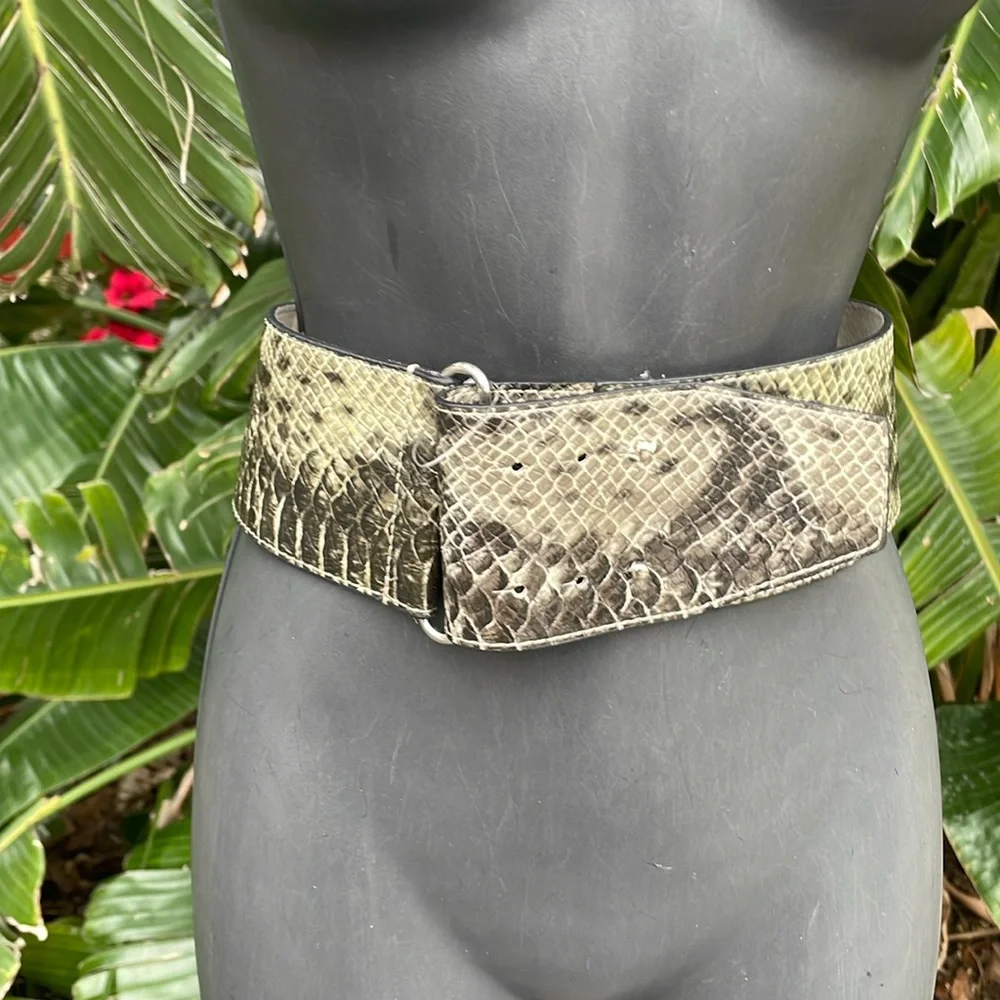 Chicos very wide snakeskin corset belt
